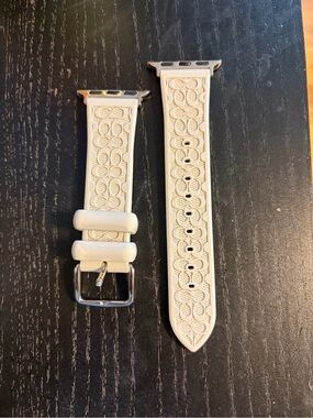 Coach Leather Embossed Apple Watch Strap - Premium Replacement Band